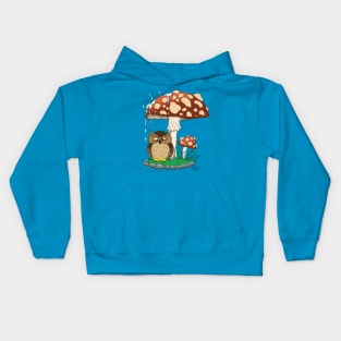 Spring Shower Owl Kids Hoodie